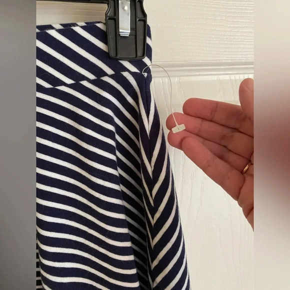 SO blue and white striped skater skirt junior’s small - Picture 5 of 6